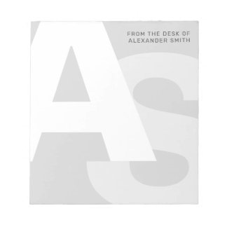 Bloc De Notas Iniciales Modernas De La Oficina De Notepad