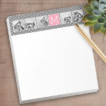 Bloc De Notas Instagram gris y rosa 5 monograma de Collage de fo<br><div class="desc">Patrón de puntos de Polka blanco y negro - Utilice cinco fotos cuadradas para crear un regalo único y personal. O puedes mantener al cachorro hipster y hacer un keepsake de moda. Si necesita ajustar las imágenes,  haga clic en la herramienta personalizar para realizar cambios.</div>