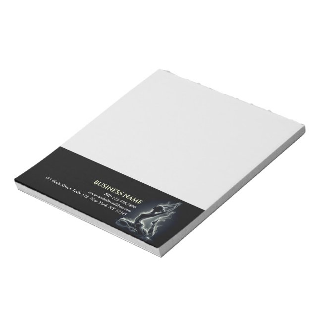 Bloc De Notas Instructor de Yoga Reiki Pose del Rey Pigeon con u (Lado Izquierdo)