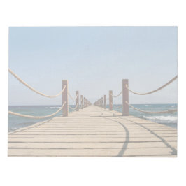Bloc De Notas Interminable puente de madera al océano