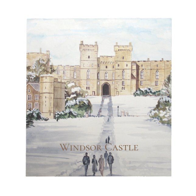 Bloc De Notas Invierno en el Castillo de Windsor por Farida Gree (Frente)