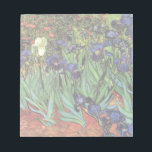 Bloc De Notas Irises de Vincent van Gogh, Arte de Jardín Vintage<br><div class="desc">Irises (1889) de Vincent van Gogh es un bello arte vintage post impresionsionismo paisaje floral con un jardín con iris morado barbudo cultivado por amapolas naranjas. Una sola flor blanca de iris está floreciendo al borde. Sobre el artista: Vincent Willem van Gogh (1853-1890) fue uno de los pintores más famosos...</div>