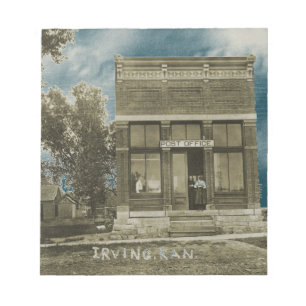 BLOC DE NOTAS IRVING KANSAS POST OFFICE PHOTO MARSHALL COUNTY KS