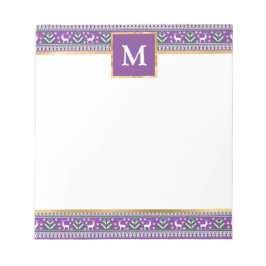 Bloc De Notas Isla Justa de Navidad Morada Personalizada