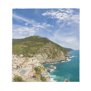 Bloc De Notas Italia, Cinque Terre, Vernazza, Ciudad en la lader