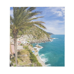 Bloc De Notas Italia, Cinque Terre, Vernazza, Ciudad en la lader