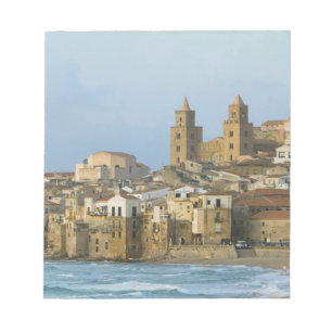 Bloc De Notas Italia, Sicilia, Cefalù, Vista con Duomo desde 2