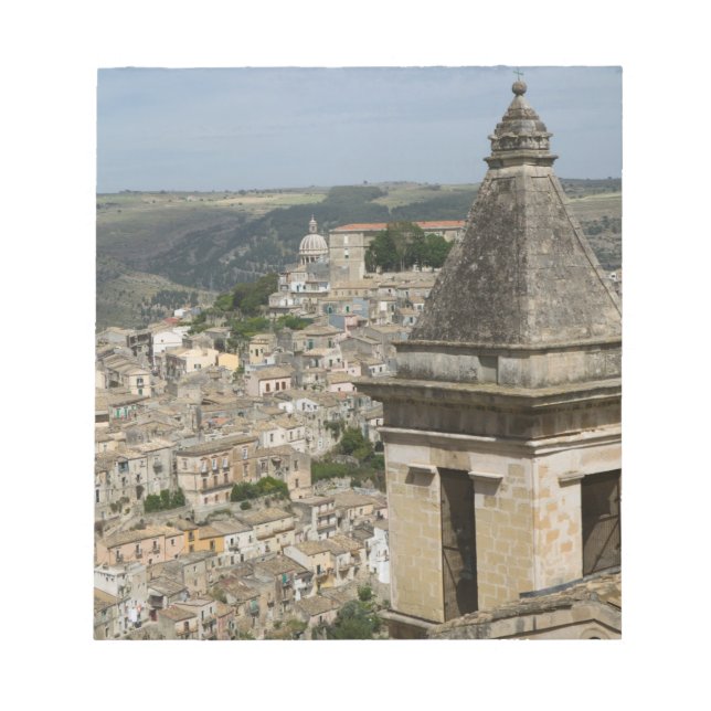 Bloc De Notas ITALIA, Sicilia, RAGUSA IBLA: Town View y Santa (Frente)