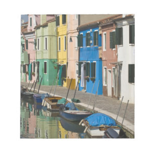 Bloc De Notas Italia, Venecia, Burano. Casas multicolores a lo l