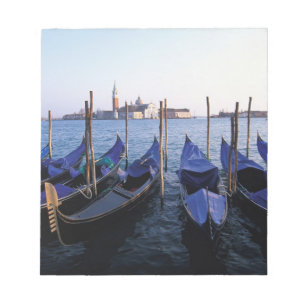 Bloc De Notas Italia, Veneto, Venecia, Fila de góndolas y San