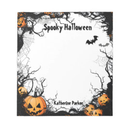 Bloc De Notas Jack O Lantern Spooky Halloween