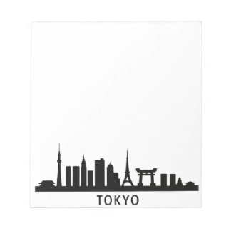 Bloc De Notas Japan Cityscape Travel | Tokyo Skyline Silhouette