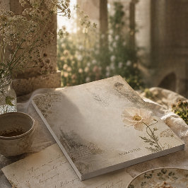 Bloc De Notas Jardín de Collage de Efímera Botánica Romántica