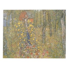 Bloc De Notas Jardín de granja con crucifijo (por Gustav Klimt)