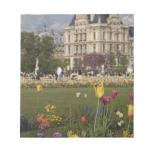 Bloc De Notas Jardín de las Tullerías, Louvre, París, Francia