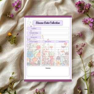 Bloc De Notas Jardín Morado en Flor _ Colección de Datos de Enfe