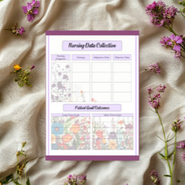 Bloc De Notas Jardín Morado en Flor _ Colección de Datos de Enfe