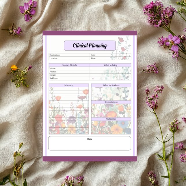 Bloc De Notas Jardín Morado en Flor _ Planificación Clínica (Subido por el creador)