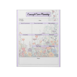 Bloc De Notas Jardín púrpura en flor _ Planificación del cuidado