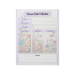 Bloc De Notas Jardín púrpura floreciente _ Recopilación de datos