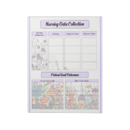 Bloc De Notas Jardín púrpura floreciente _ Recopilación de datos