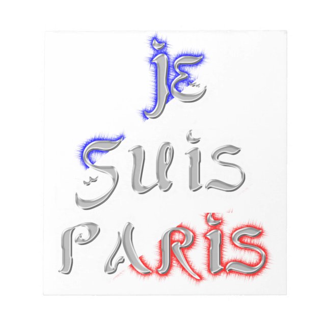 Bloc De Notas Je Suis Paris I love Paris (Frente)