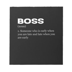 Bloc De Notas Jefe Definición Divertida Feliz Día del Jefe