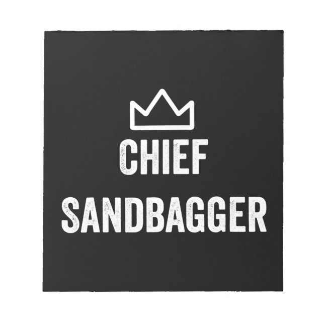Bloc De Notas Jefe Sandbagger Golf Meme Bjj Chess Sandbag (Frente)