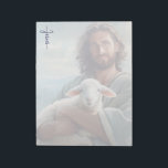 Bloc De Notas Jesus<br><div class="desc">This notepad is shown with an art print of Jesus. 
This is shown in an opaque print so you can write on it.
Customize this item or buy as is.




Licensed Image</div>