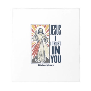 Bloc De Notas Jesús Confío En Ti Diseño de Camiseta de la Divina