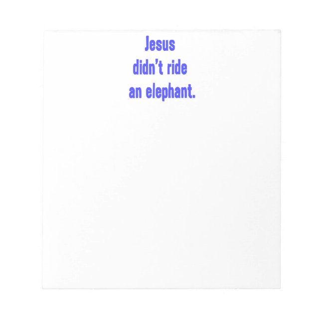 Bloc De Notas Jesús No Montó Elefante (Frente)