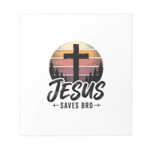 Bloc De Notas Jesús Salva Camiseta Bros Vintage Cruz Cristiana D