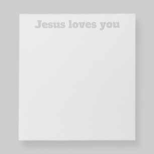 Bloc De Notas Jesús te ama   Gris y gris claro