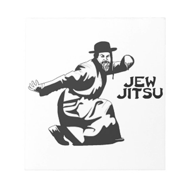 Bloc De Notas Jew Jitsu Notepad | Judía Bar Mitzvah Regalos (Frente)