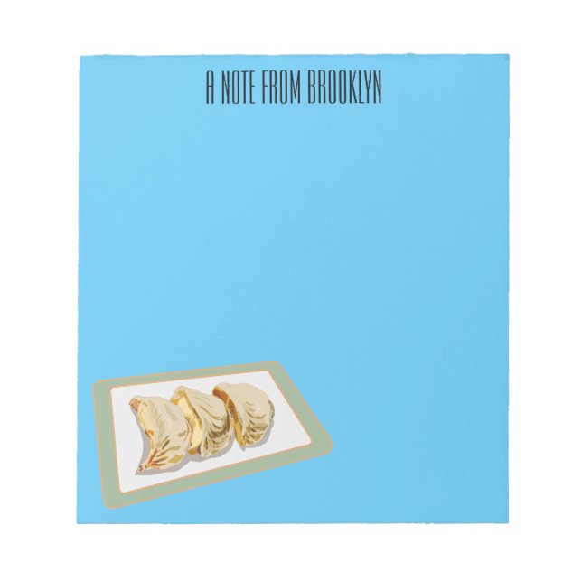 Bloc De Notas Jiaozi / ilustracion personalizado chino de bolas  (Frente)