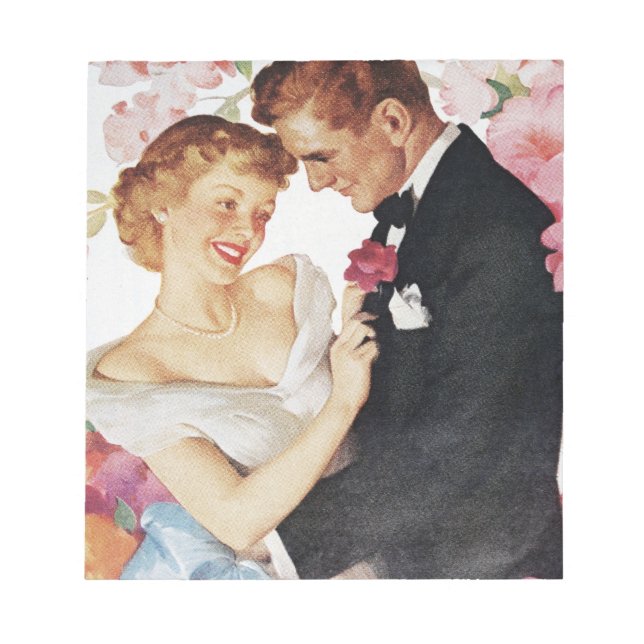 Bloc De Notas Joven pareja en ropa formal (Frente)