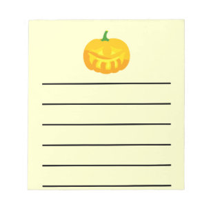 Bloc De Notas Joven sonriente Jack-O-'Lantern