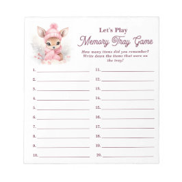 Bloc De Notas Juego de bandeja de memoria Baby Shower Chica de v