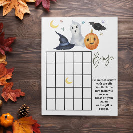 Bloc De Notas Juego de bingo Baby Shower Halloween Ghost Boo