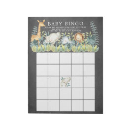 Bloc De Notas Juego de bingo de Baby Shower de Chalkboard Jungle