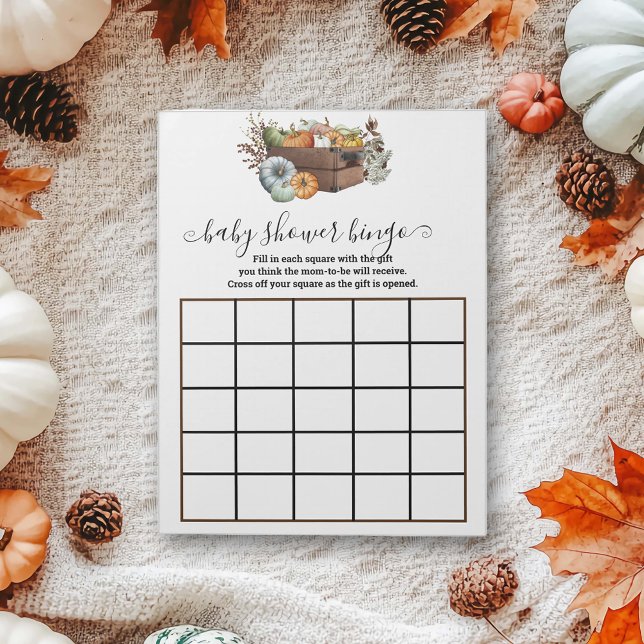 Bloc De Notas Juego de bingo de Baby Shower para calabaza pequeñ (Subido por el creador)