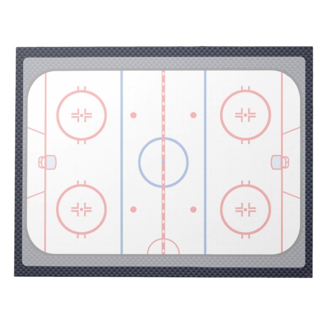Bloc De Notas Juego de hockey Companion Carbon Fiber Style (Frente)