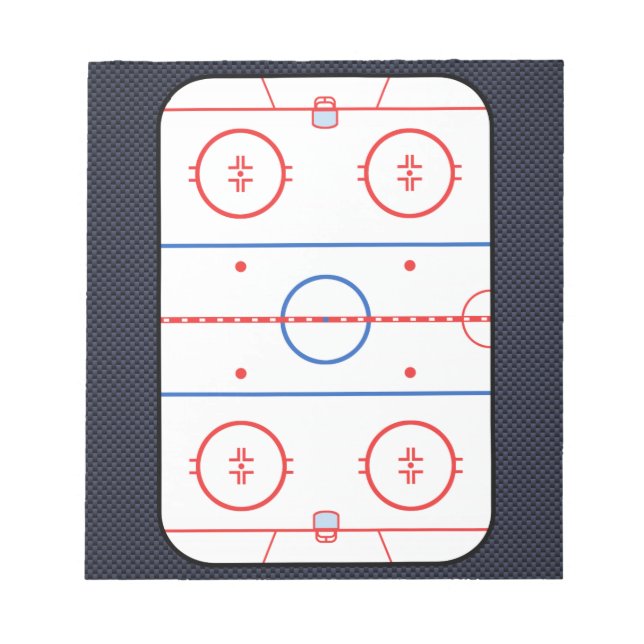 Bloc De Notas Juego de hockey Companion Carbon Fiber Style (Frente)