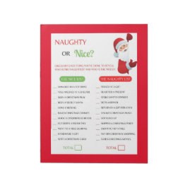 Bloc De Notas Juego de Navidad Malo o Bueno