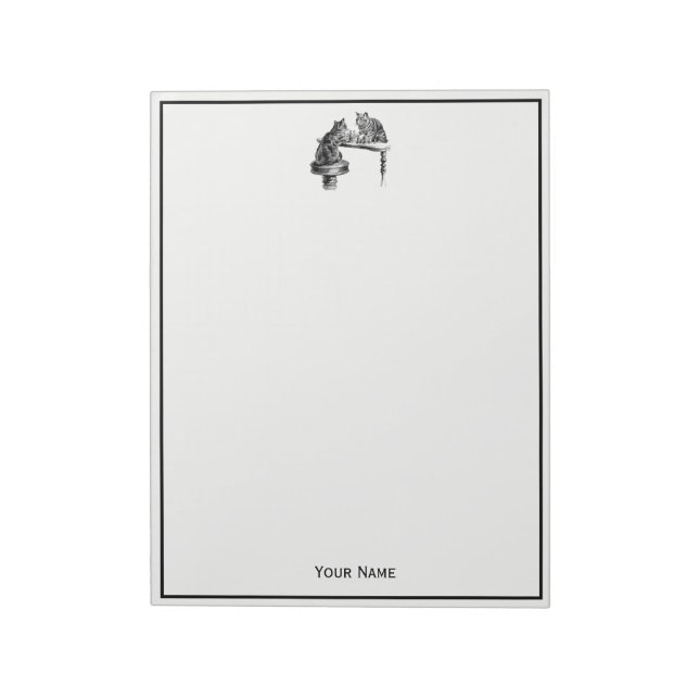 Bloc De Notas Juegos de mesa: Dos gatos jugando un partido de aj (Lado Izquierdo)