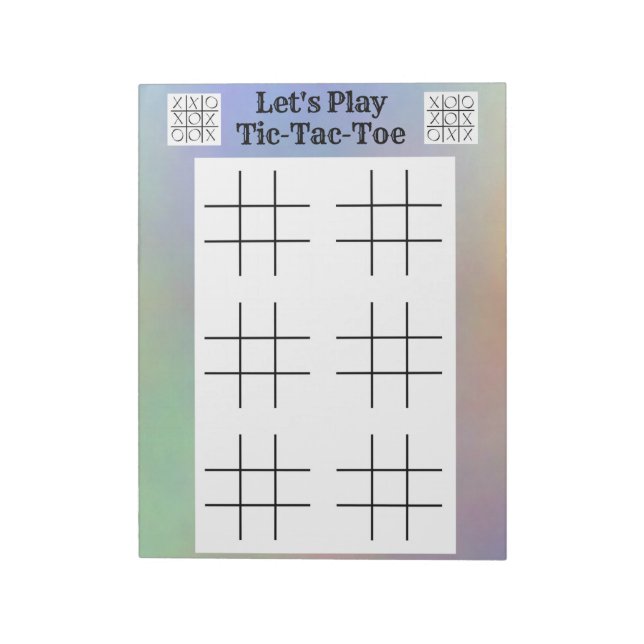 Bloc De Notas Juegos Tic-Tac-Toe - Hojas de juego divertidas (Lado Izquierdo)