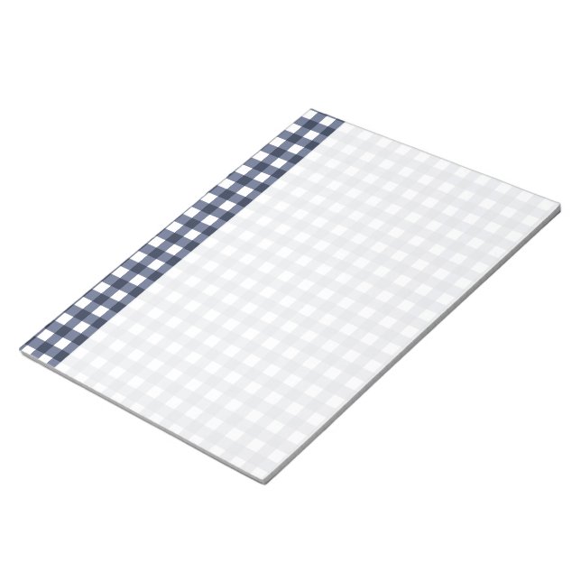 Bloc De Notas Jugada de verificación de Gingham Blue (Lado Derecho)