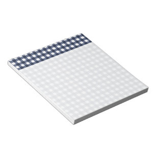 Bloc De Notas Jugada de verificación de Gingham Blue