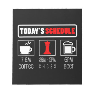 Bloc De Notas Jugador de ajedrez Programa De Coffee Chess De H
