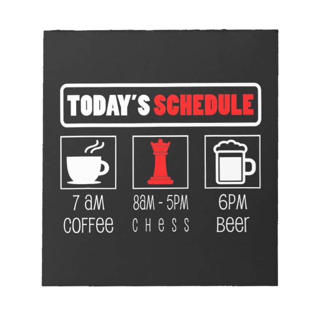 Bloc De Notas Jugador de ajedrez | Programa De Coffee Chess De H (Frente)